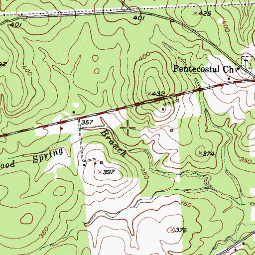 Topographic Map of Flying S Ranch Airport, TX