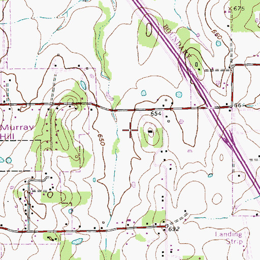 Topographic Map of Coker Hill Heliport, TX