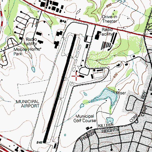 Topographic Map of Skylark Field, TX