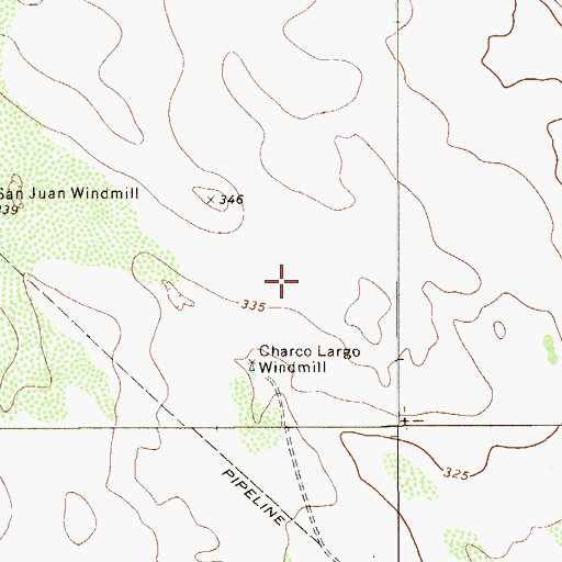 Topographic Map of Puesta Del Sol Airport, TX
