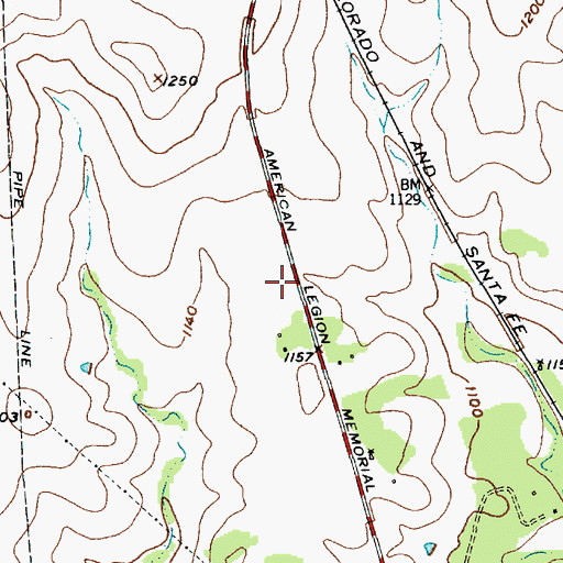 Topographic Map of Lampasas Airport, TX