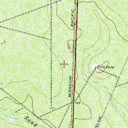 Topographic Map of La Paloma Ranch Airport (historical), TX