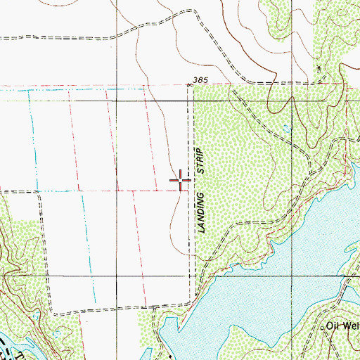Topographic Map of Rancho Blanco Airport, TX
