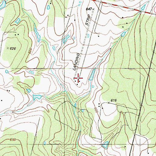 Topographic Map of Cleveland Airport, TX