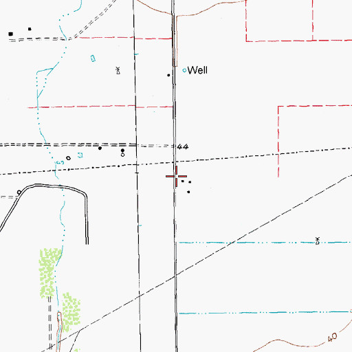 Topographic Map of Whites Airport, TX