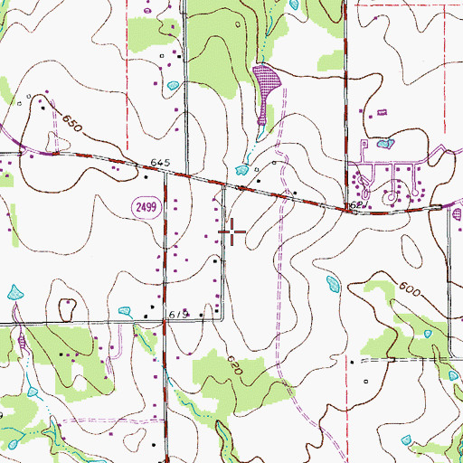Topographic Map of Black Mark Strip (historical), TX