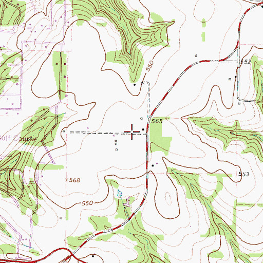 Topographic Map of Hide-A-Way Lake Airport (historical), TX