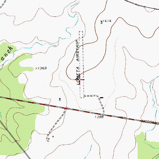Topographic Map of Lometa Air Strip, TX
