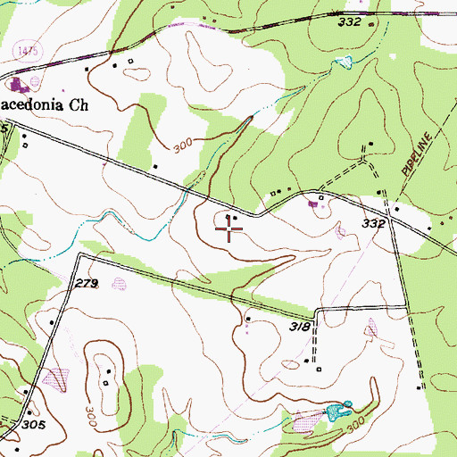 Topographic Map of Hubbard Airport, TX