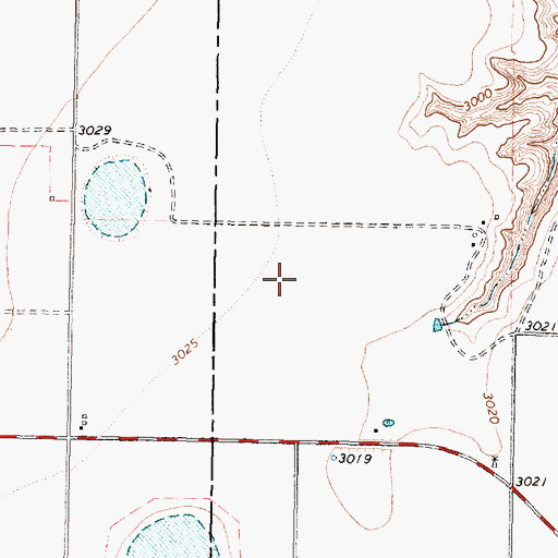 Topographic Map of Gardner Farm Airport, TX