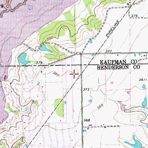Topographic Map of Gun Barrel City Airpark, TX