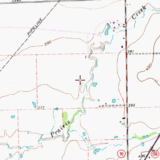 Topographic Map of Manning Airport (historical), TX