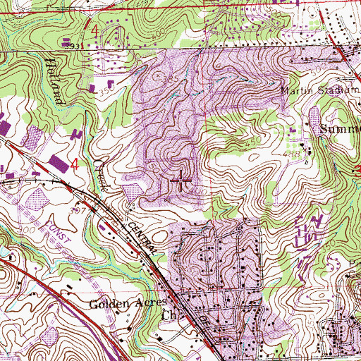 Topographic Map of Greenbrier, AL