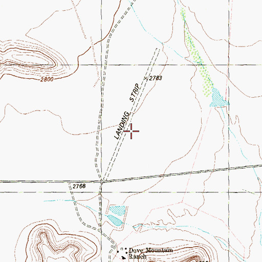 Topographic Map of Mayhew Ranch Number 1 Airport, TX