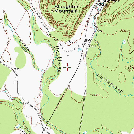 Topographic Map of Slaughter Ranch Airport, TX