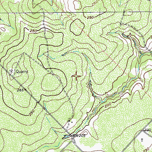 Topographic Map of Los Ebanos Ranch Airport (historical), TX