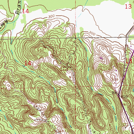 Topographic Map of Key Cemetery, AL