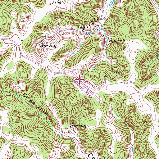 Topographic Map of Johnson Ranch Airport (historical), TX