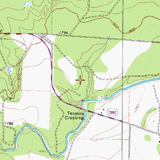 Topographic Map of M & M Land Company Airport, TX