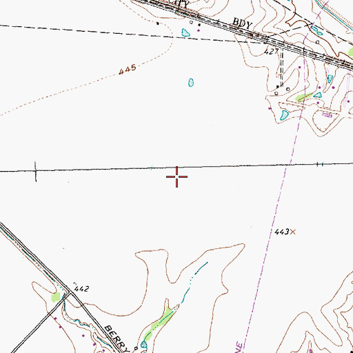 Topographic Map of Mesquite Metro Airport, TX