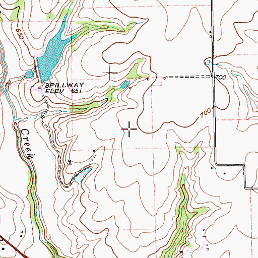 Topographic Map of Mid-Way Regional Airport, TX