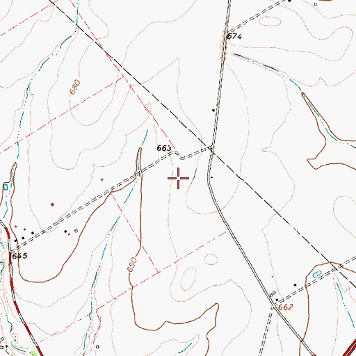 Topographic Map of Dale Acres Airport (historical), TX