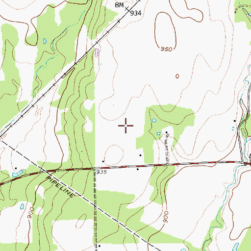 Topographic Map of Reb Folbre's Place Airport, TX