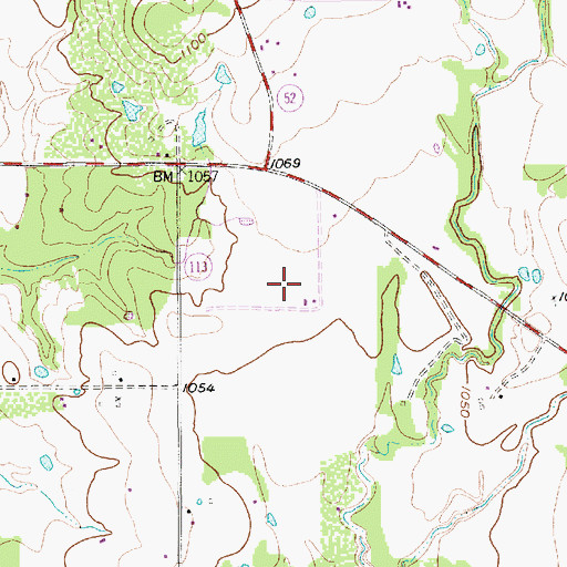 Topographic Map of Blo Airport, TX