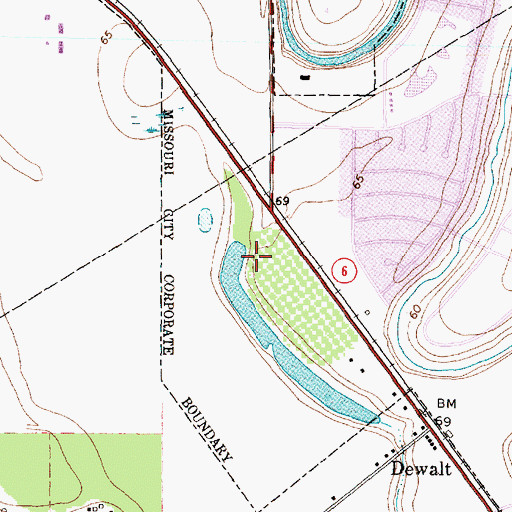 Topographic Map of Community Hospital Heliport, TX