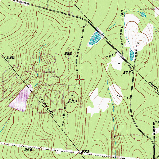 Topographic Map of Lake Bonanza Airport, TX