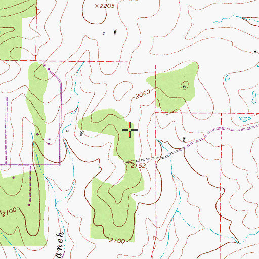 Topographic Map of Cielo Grande Ranch Airport, TX