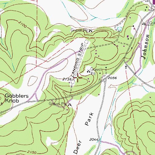 Topographic Map of Y O Ranch Airport, TX