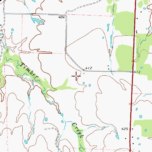Topographic Map of Franklin County Airport, TX