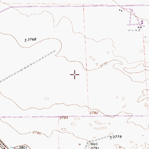 Topographic Map of Muleshoe Municipal Airport, TX