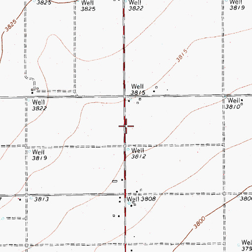 Topographic Map of Locker Brothers Airport, TX