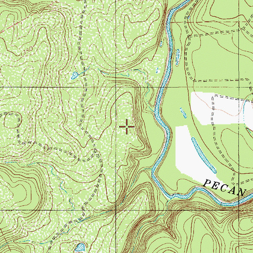 Topographic Map of Vaughan Ranch Airport, TX