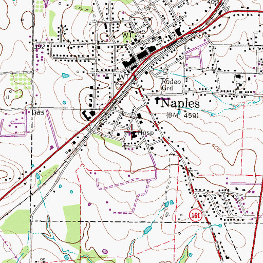Topographic Map of David Granberry Memorial Hospital Heliport, TX