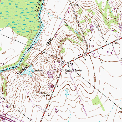 Topographic Map of Bridle Ridge Airport, TX