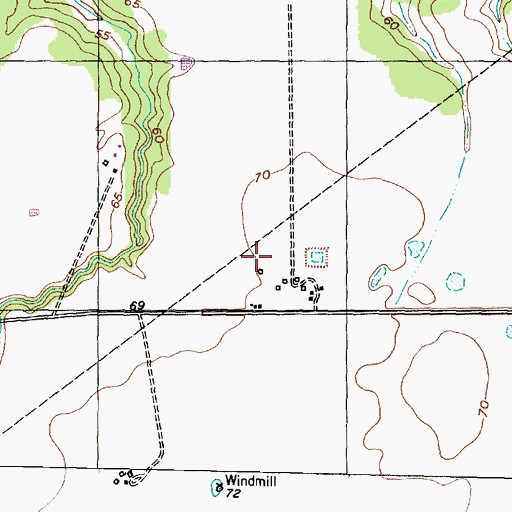 Topographic Map of Flying C Ranch Airport, TX