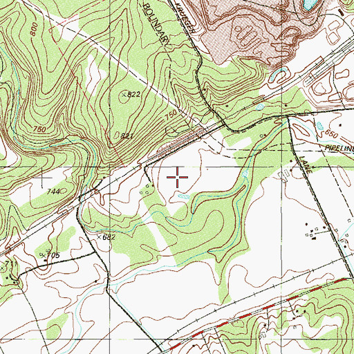 Topographic Map of Fox Airport, TX