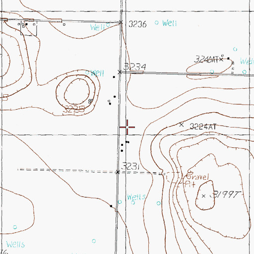 Topographic Map of New Home Airport (historical), TX