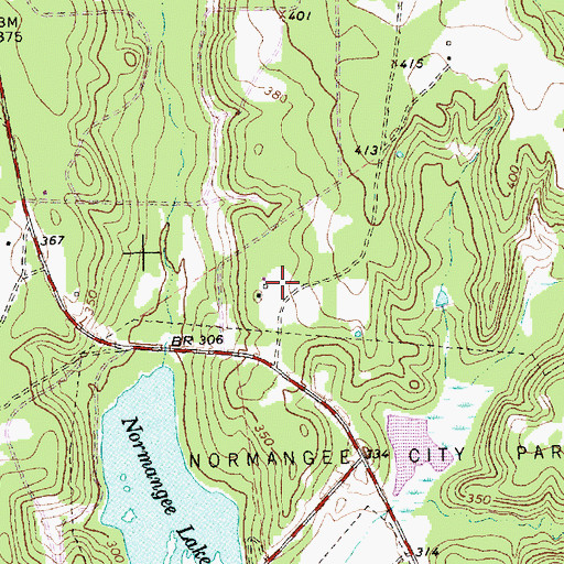 Topographic Map of Wood Crest Ranch Airport, TX
