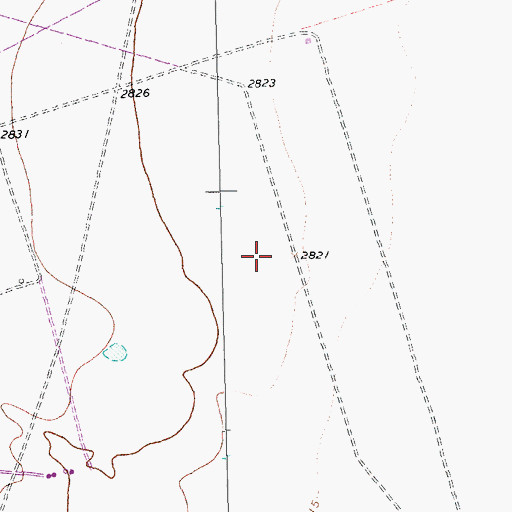 Topographic Map of Bates Field, TX