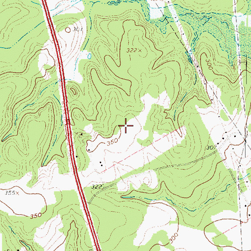 Topographic Map of Hall Airport (historical), TX