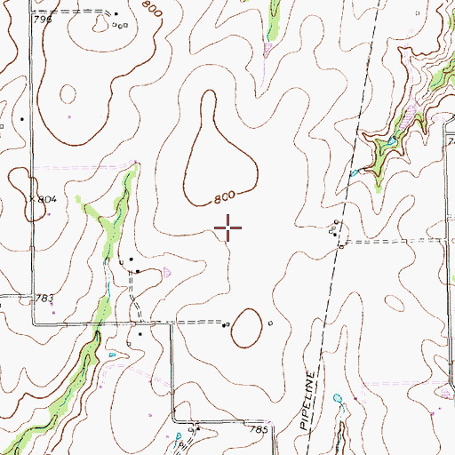 Topographic Map of Flying B Ranch Airport (historical), TX