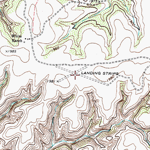 Topographic Map of Rancho Grande Airport (historical), TX