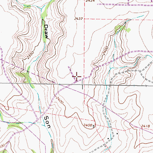 Topographic Map of Perry Ranch Airport, TX