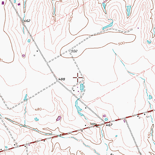 Topographic Map of Harper Airport (historical), TX
