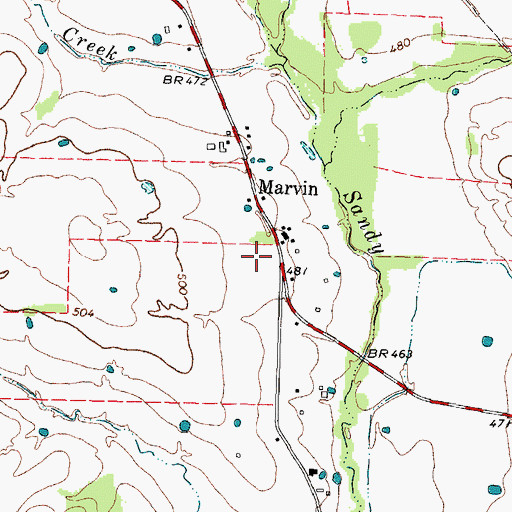 Topographic Map of Burress Airport, TX