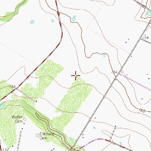 Topographic Map of Dry Branch Ranch Airport, TX